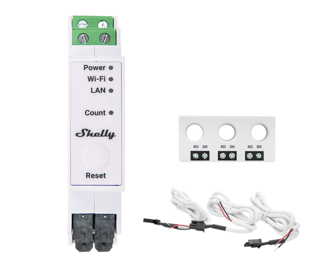 Shelly 1/3-kier. miernik zużycia energii Pro 3EM-3CT63 - 1328831 - zdjęcie